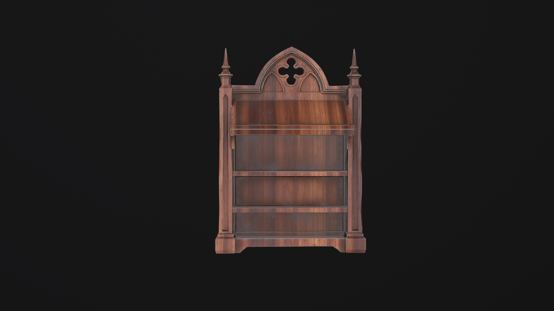 Gothic Library Furniture Set 3 Stylized Bookshelves 3D - TurboSquid 2533511
