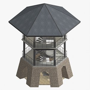 3D Tropical pavilion 26A56 model