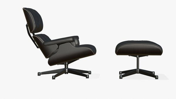 Кресло eames lounge с оттоманкой