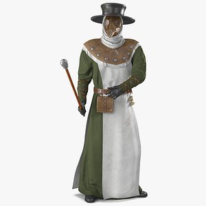 3D model Plague Doctor Rigged