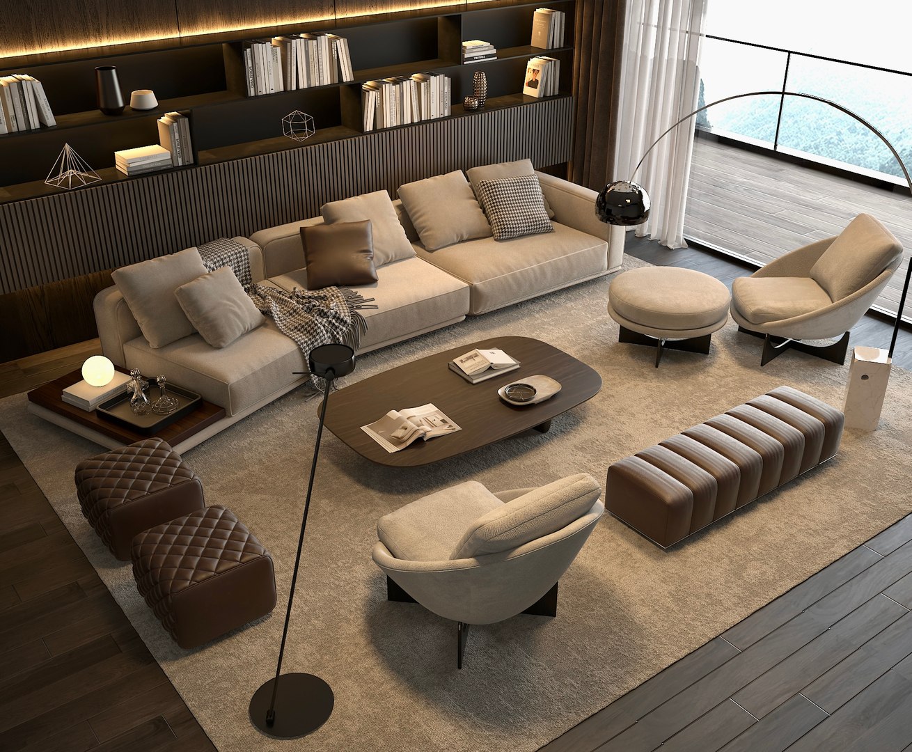 Living Room Set Model - TurboSquid 2113778