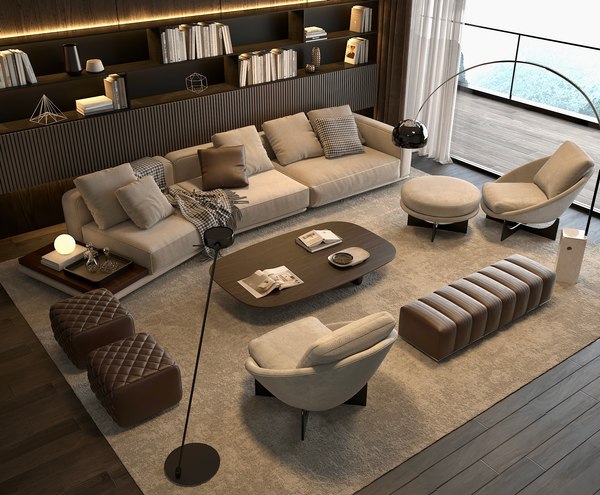 modelo 3d Living room set - TurboSquid 2113778