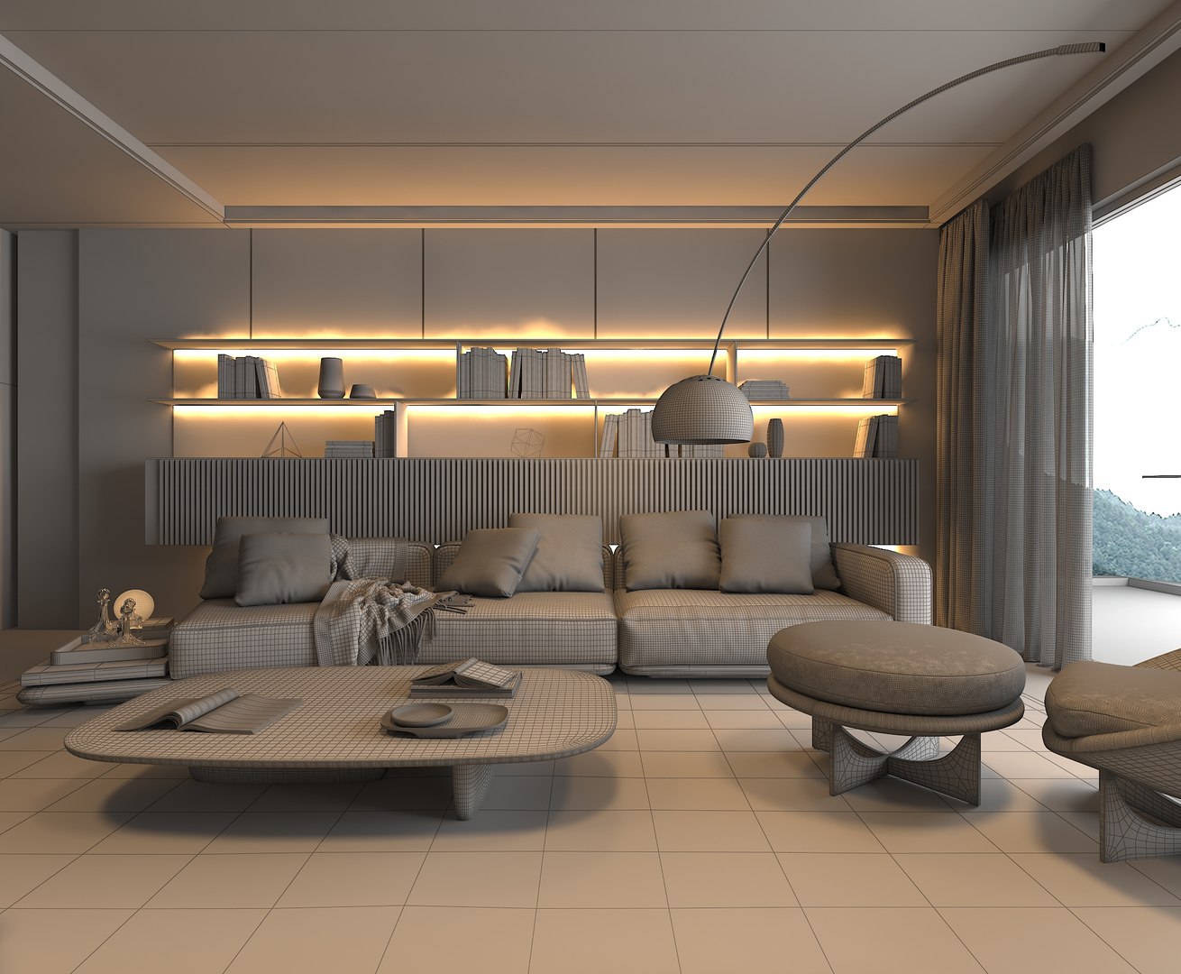 Living Room Set Model - TurboSquid 2113778