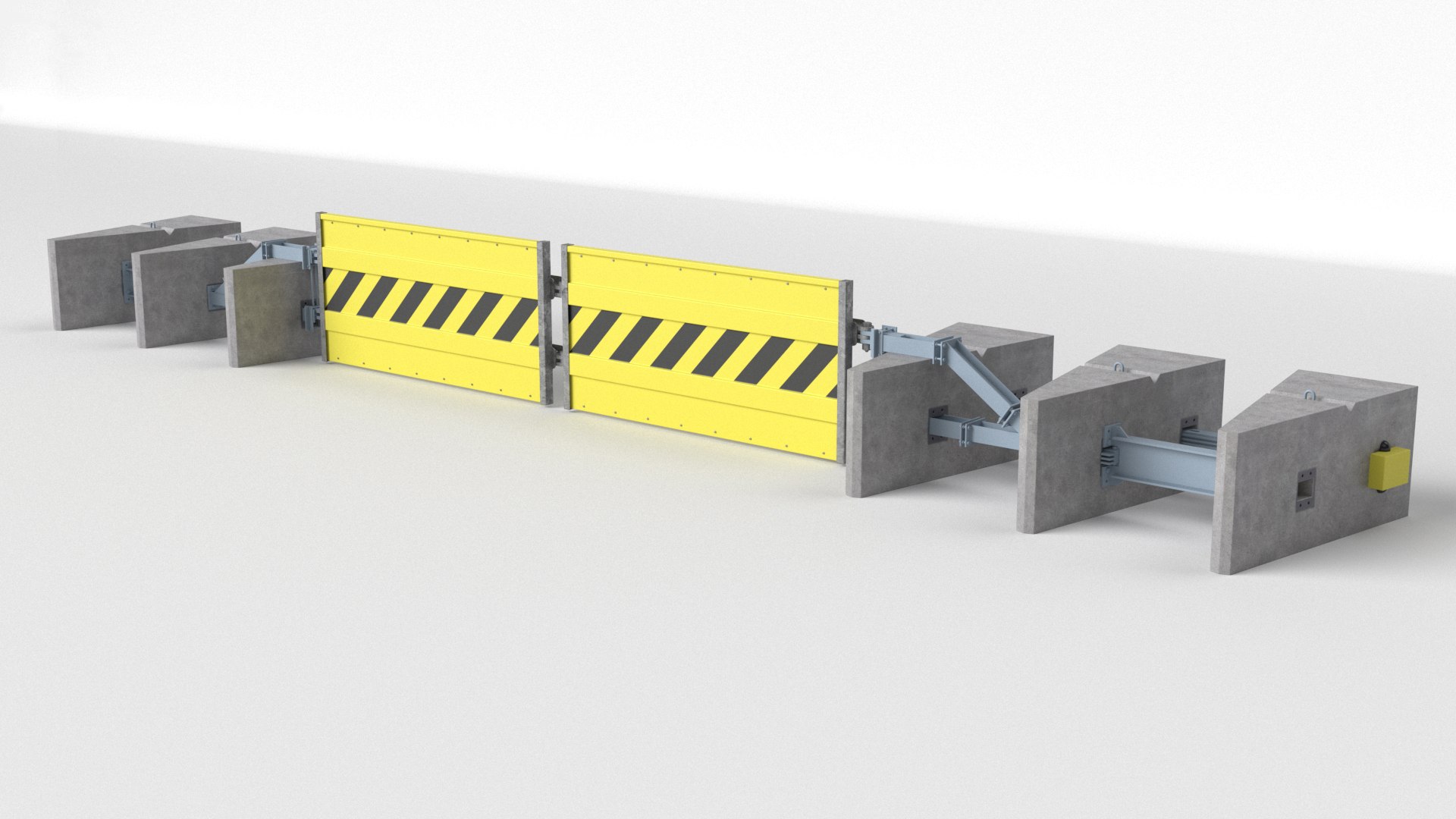 3D Hostile Vehikle Barriers Gates model - TurboSquid 1974484