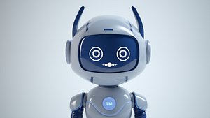 3D ROBOT CUTE RIGGED model