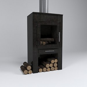 c4d fireplace stove