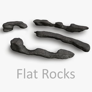 Long Flat Rocks 3D model