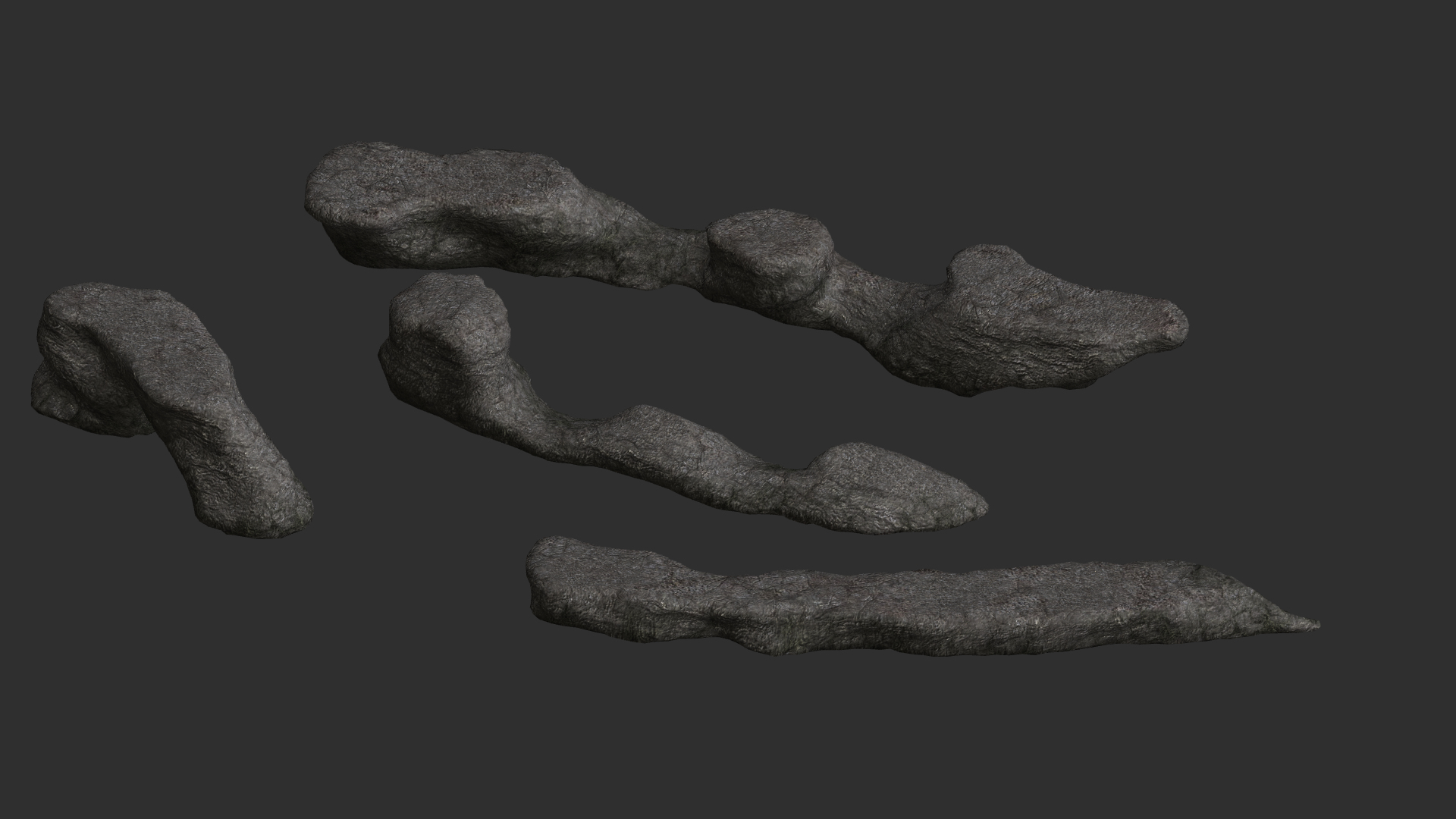 Free Long Flat Rocks 3D model - TurboSquid 1909528