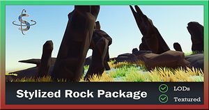 Stylized Season Rock Package 3D
