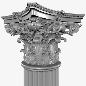 3D model corinthian column