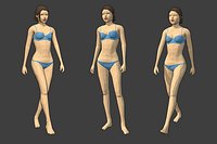 Rigged Lowpoly Female Character - Caren