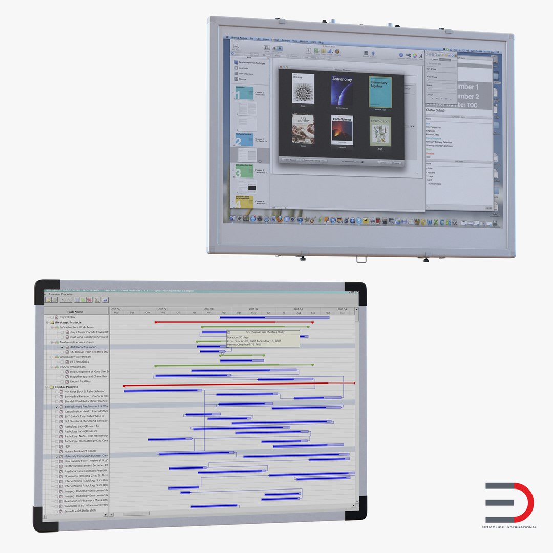 Interactive Whiteboards 3D Models Collection 2 3D model preview