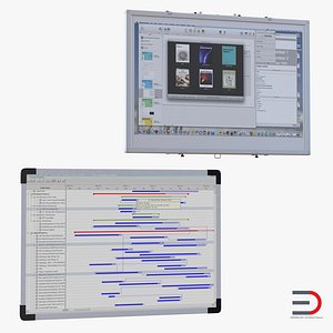 Interactive Whiteboards 3D Models Collection 2