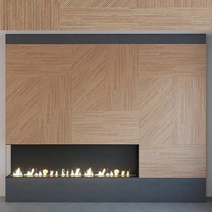 3D wall panel set 118 model
