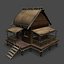 beach cottage 3d model