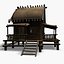 beach cottage 3d model