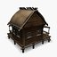beach cottage 3d model