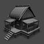 beach cottage 3d model