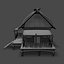 beach cottage 3d model