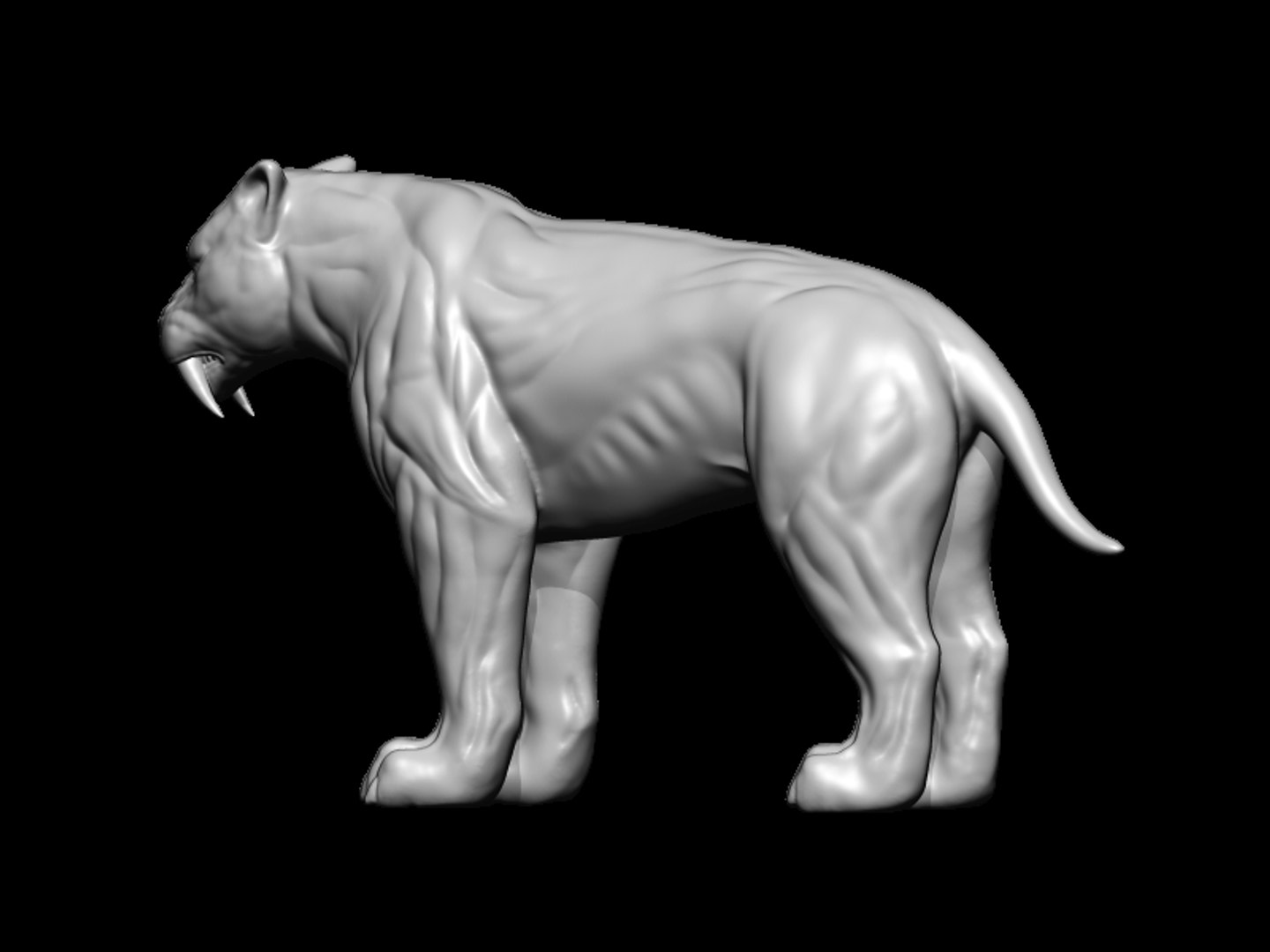 3D Sabertooth Print Modelling - TurboSquid 1515543