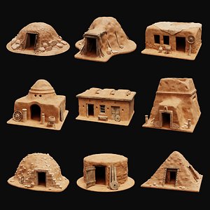 MUD CLAY DESERT EGYPTIAN ARAB HOUSE HUT SHELTER COLLECTION