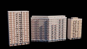 3D model Modular Residential Building Pack