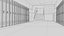 Scena 3d del corridoio della scuola
