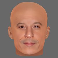 Vin Diesel Head - Lowpoly head for game
