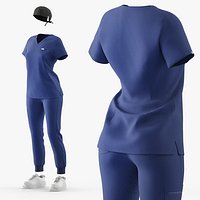 Healthcare Uniform Set for Woman Navy