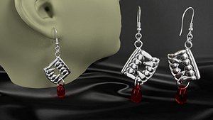 3D earrings 0009 model