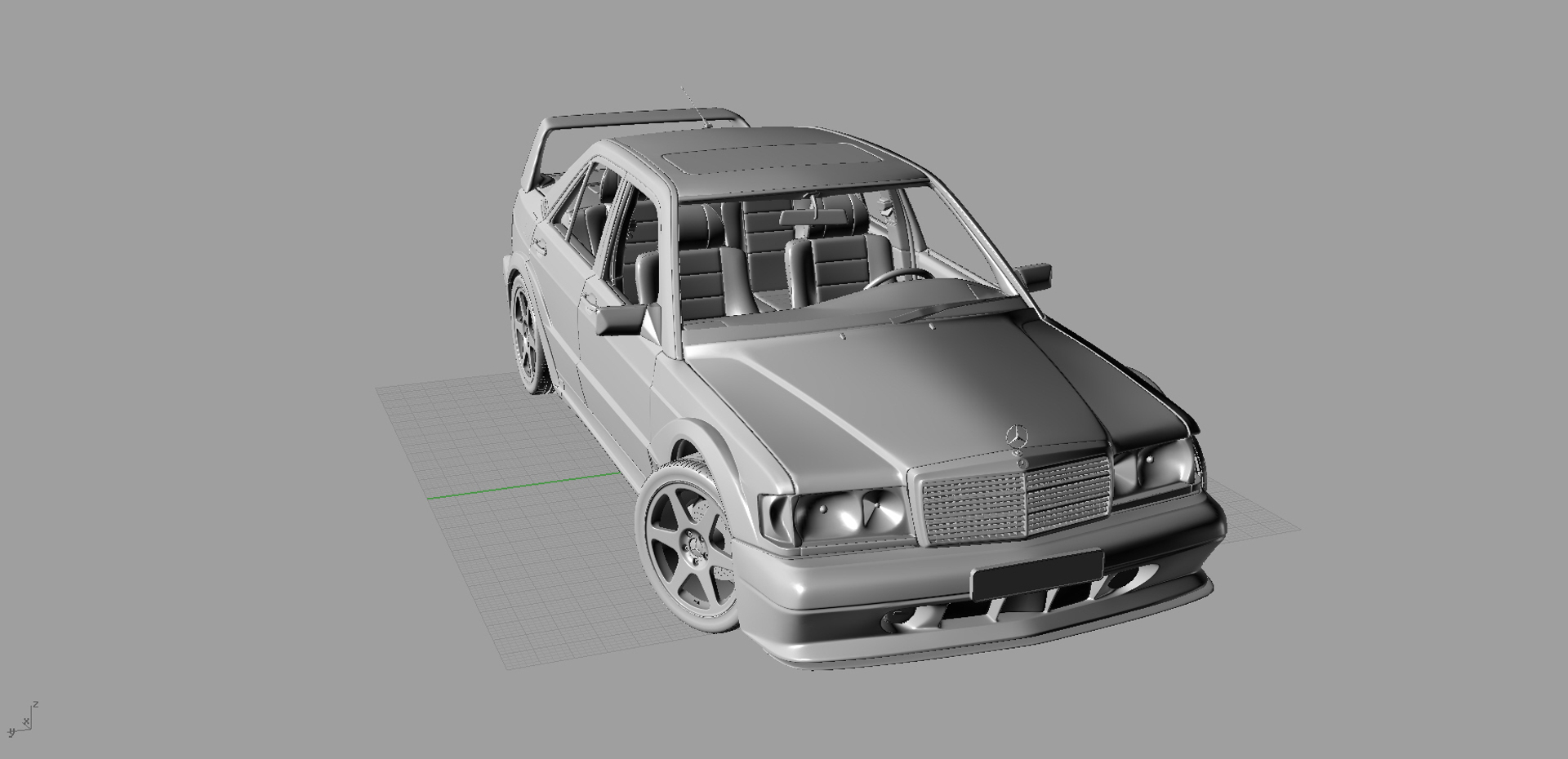 MercedesBenz 1990 190E, 3D Standard models