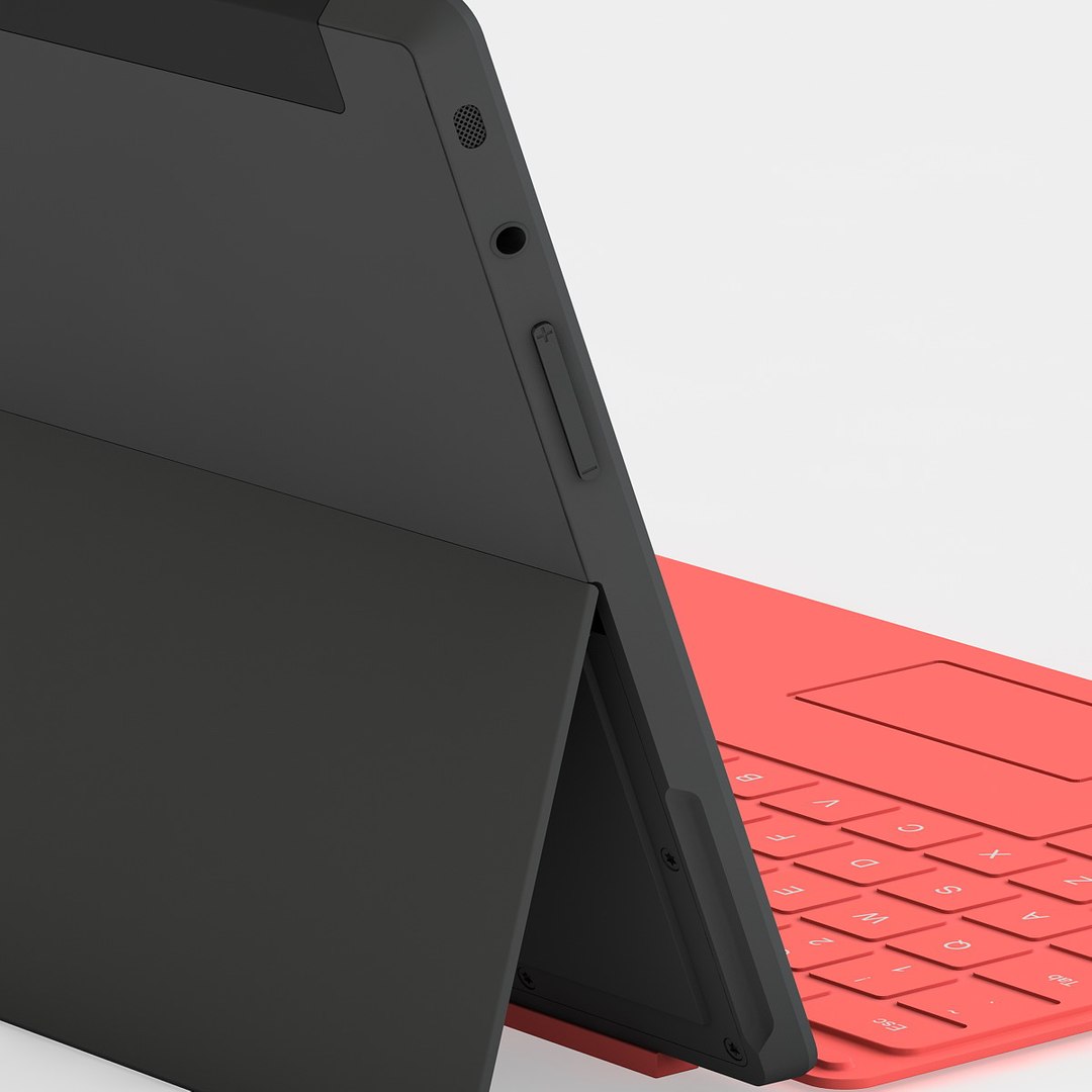 3d Model Orange Microsoft Surface Tablet