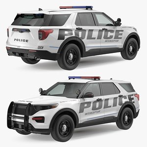 3D Police Interceptor SUV