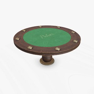Old Vintage Pocker Table Low-poly PBR 3D model