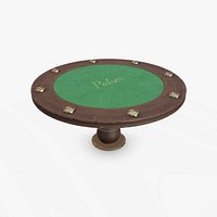 Old Vintage Pocker Table Low-poly PBR