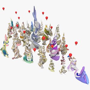 3D model Metaverse Fantasy Land X1