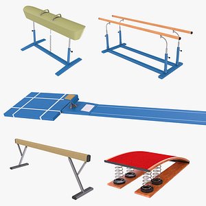 3D Gymnastics Equipment Collection 2