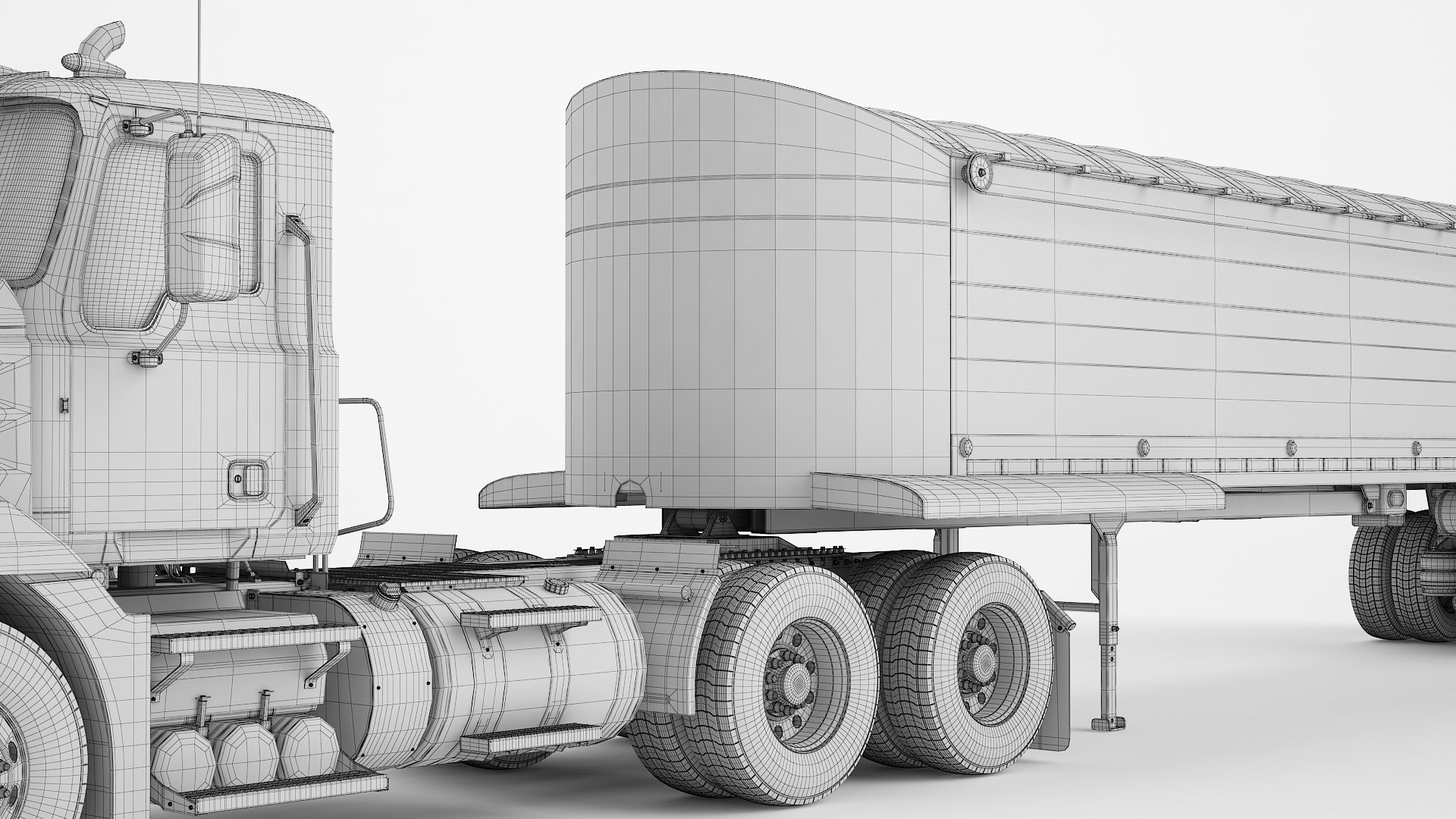 Generic Semi Truck End Dump Trailer 01 3D model TurboSquid 2067425