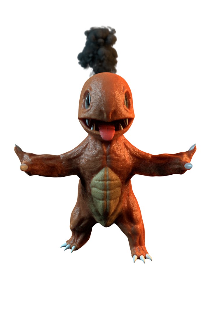 Muscular Charmander Model - Turbosquid 1431222