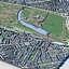 Kensington Gardens, London – 3D-Modell des königlichen Parks mit italienischen Gärten und Albert Memorial
