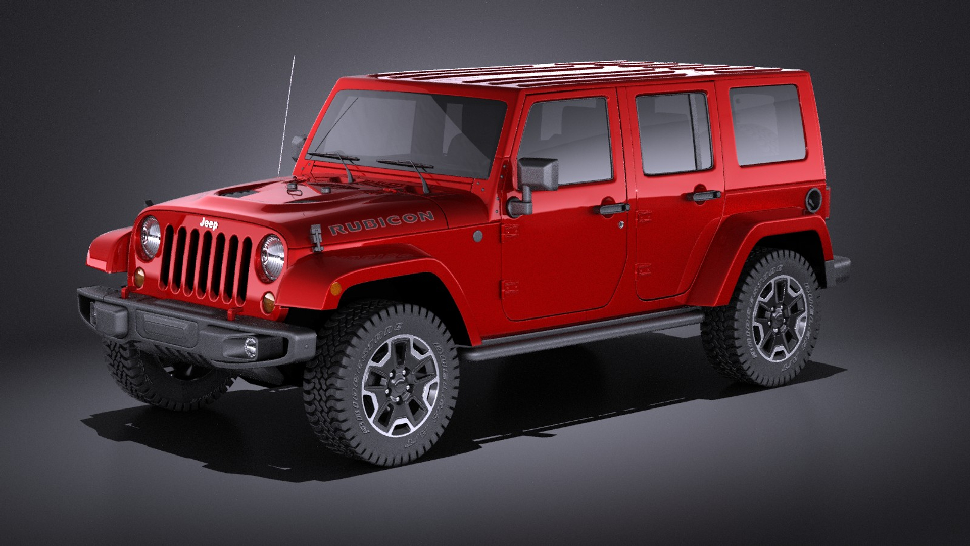 Jeep Wrangler Rubicon 3d Max