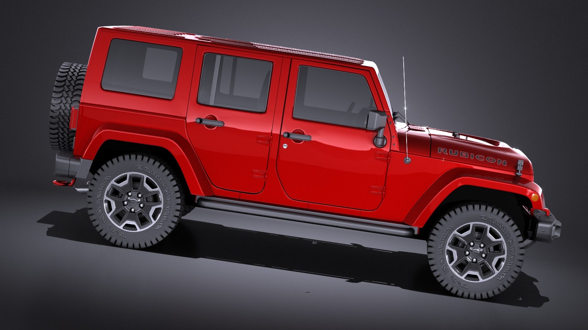 Jeep Wrangler Rubicon 3d Max