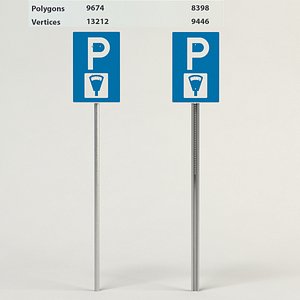 3d parking meter model