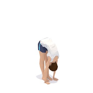 animations exercise yoga woman 3D model