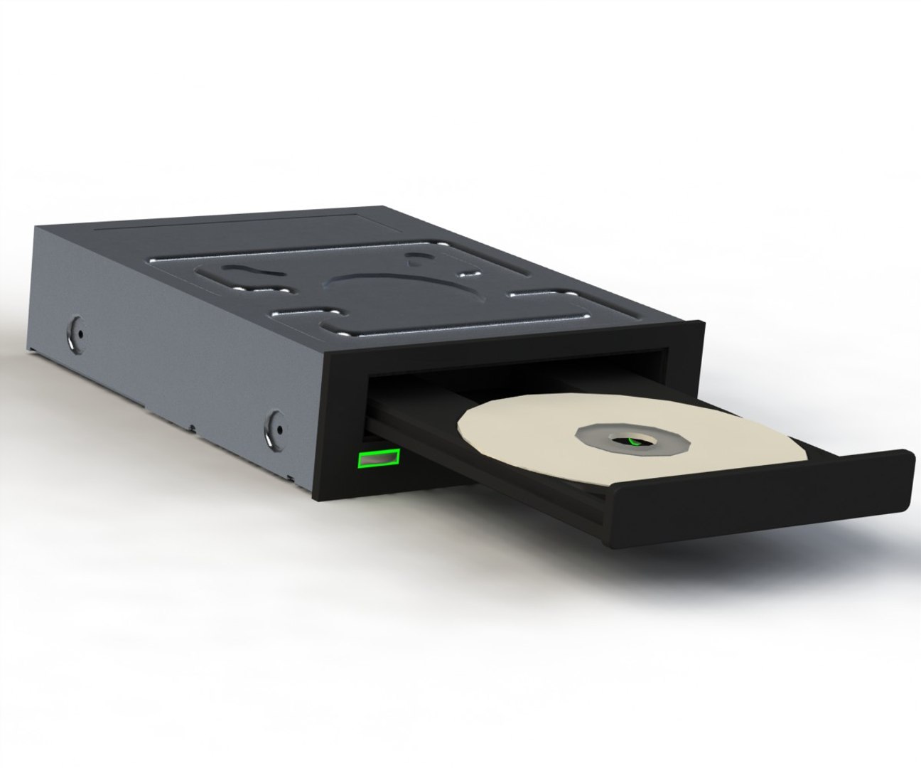 3d compact disk drive open model