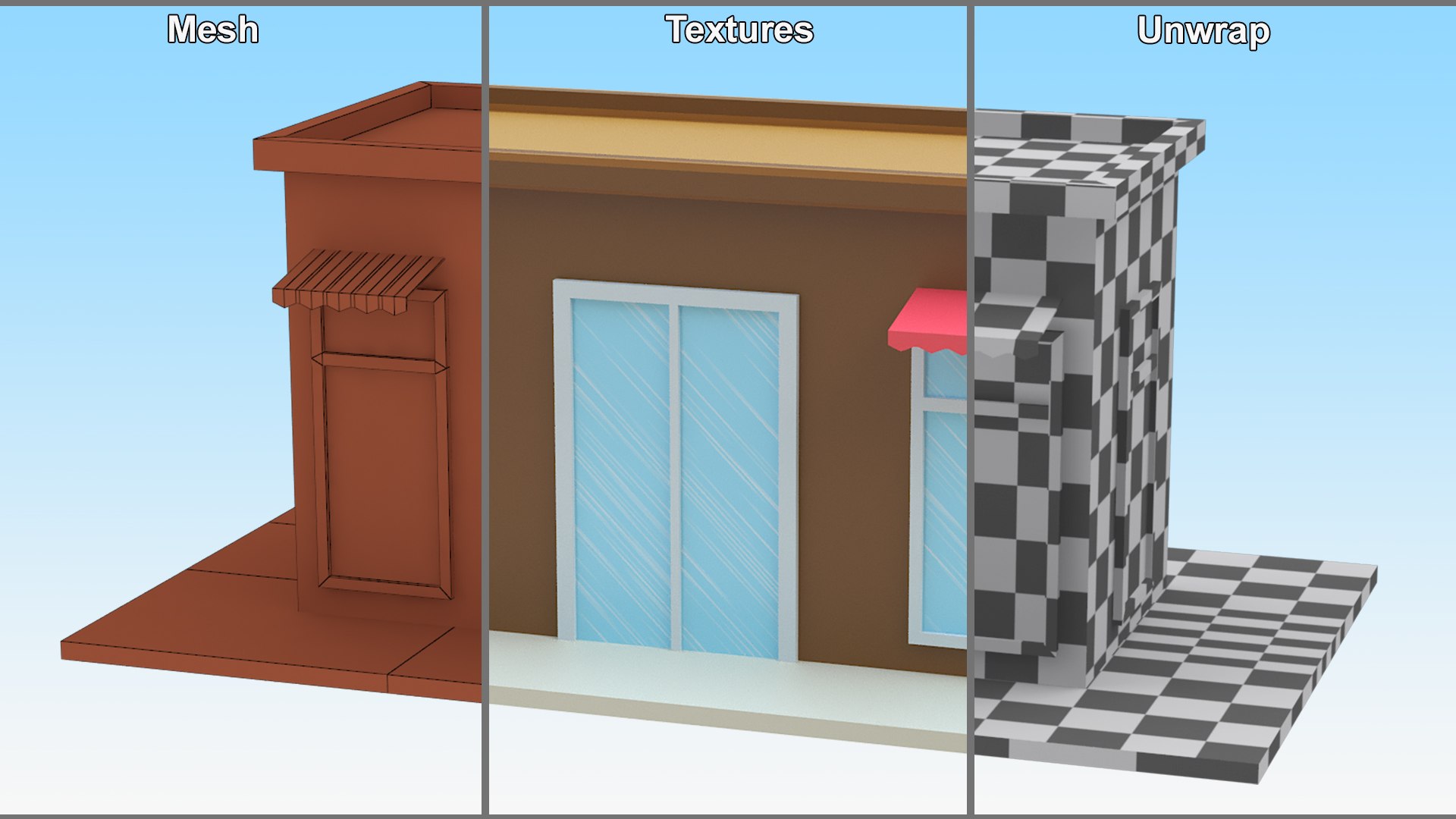 Low Poly Small Shop Building 3D - TurboSquid 2418903