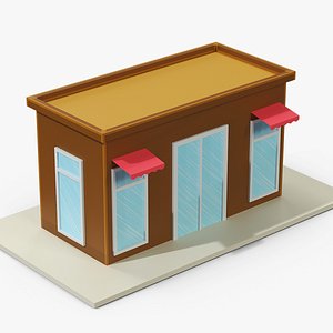 Low Poly Small Shop Building