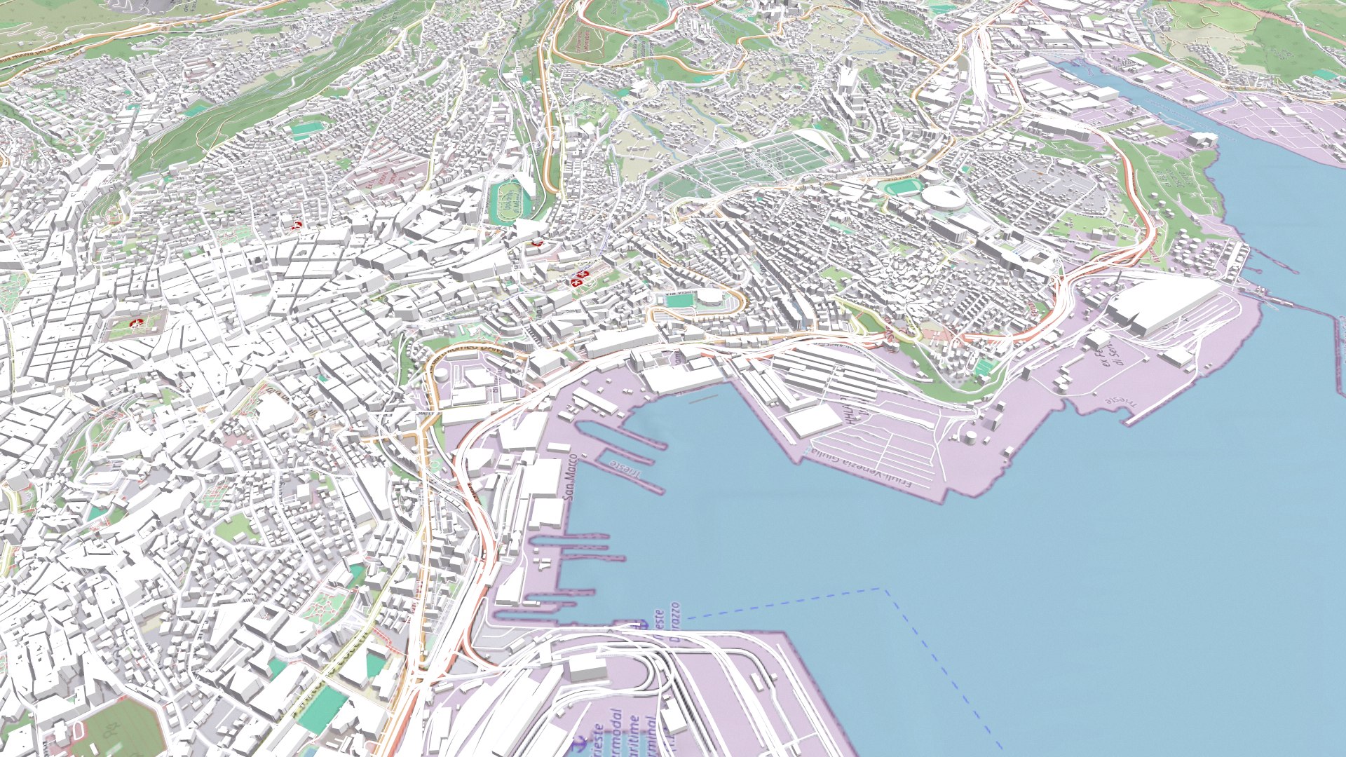 Cityscape Trieste Italy Model - TurboSquid 2208429