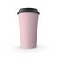 ピンクのコーヒーカップ