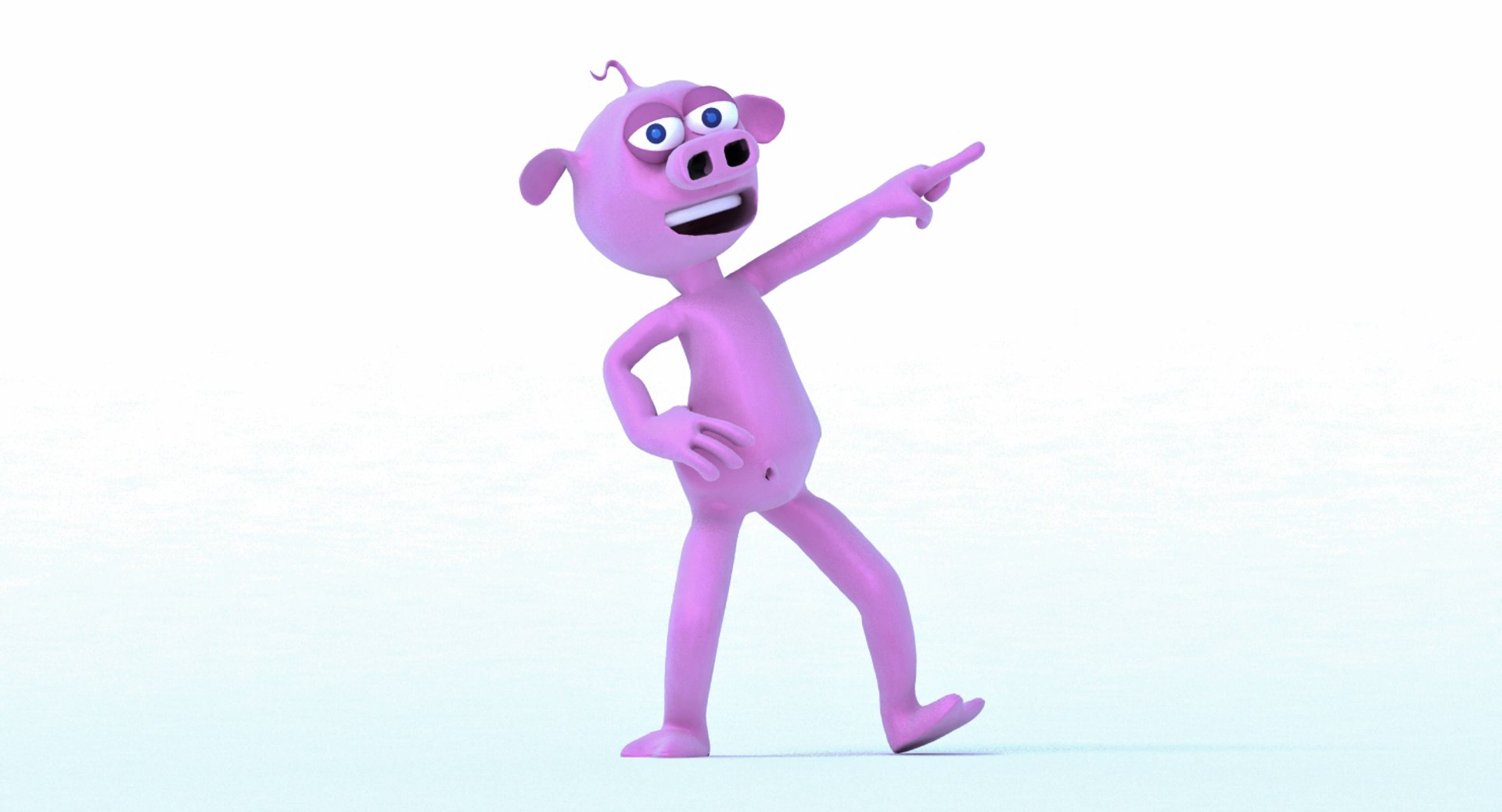 Cute cartoon pig rig 3D model | 1147070 | TurboSquid